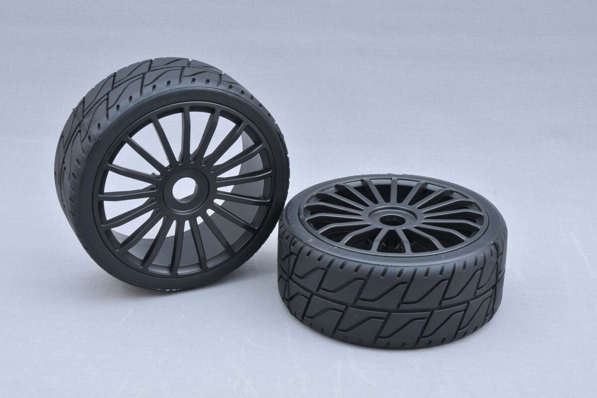 Tyre 180 mm Asphalt RM + Wheel Black 17 Spoke