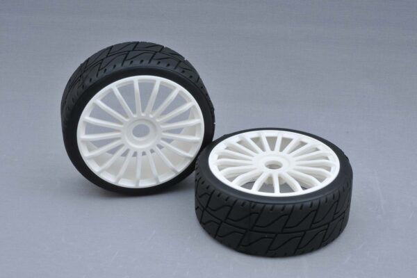 Tyre 180 mm Asphalt RH + Wheel White 17 Spoke