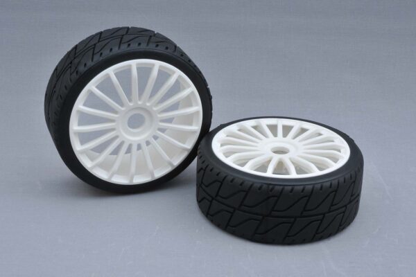 Tyre 180 mm Asphalt RM + Wheel White 17 Spoke