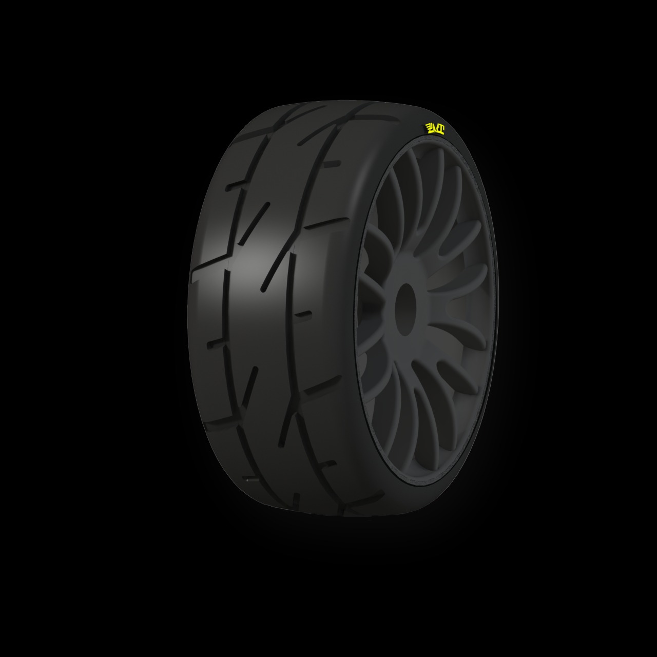 Pneus 1/8GT – PMT CARVED RALLY18 MEDIUM Q05 REINFORCED (PRETA) – 1 PAR