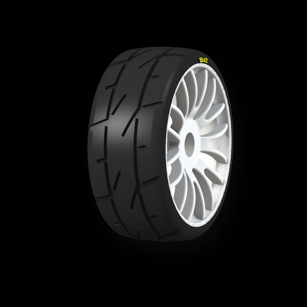 Pneus 1/8GT – PMT CARVED RALLY18 HARD Q07 REINFORCED (BRANCO) – 1 PAR