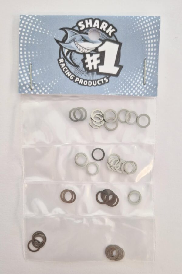 ANILHAS DE AJUSTE DE EMBREAGEM (0,1- 0,2- 0,3- 0,5 mm) (40 UNIDADES)