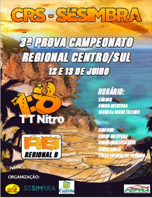 3ª Prova  Camp. Regional Centro/Sul 1/8 TT – (A e B)